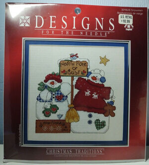 Designs For The Needle Christmas Traditions Cross Stitch Kit Snowmen, Winter